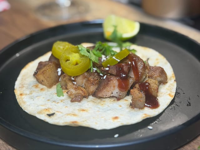 Crackling Pork Taco.