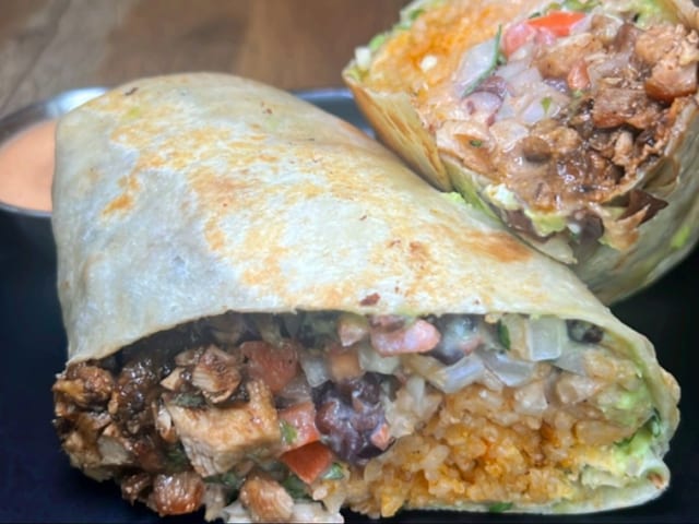 Jerk Chicken Burrito.